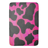 Tapis De Bain Vache rose chaud et noir (devant Vertical)