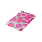 Tapis De Bain Vache rose et blanc chaud (Angle)