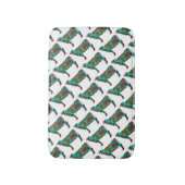 Tapis De Bain Vache Silhouette Brown et Turquoise (Devant (Vertical))