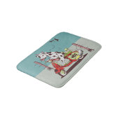 Tapis De Bain Vache sur une moto rétro (Angle)