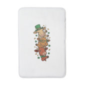 Tapis De Bain Vaches empilées mignonnes Saint Patrick Gravure vi (Devant (Vertical))