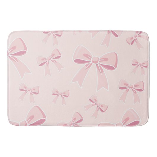 Tapis De Bain Vaches roses mignonnes Coquette Cottage chic (Devant)