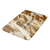 Tapis De Bain Vachette blanche à crème blanche Western Gold (Angle)