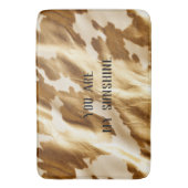 Tapis De Bain Vachette blanche à crème blanche Western Gold (devant Vertical)