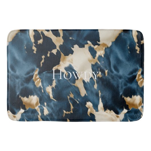 Tapis De Bain Vachette dorée Brown de l'Ouest (Devant)