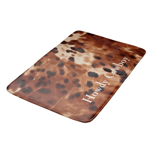 Tapis De Bain Vachette noire Brown (Angle)
