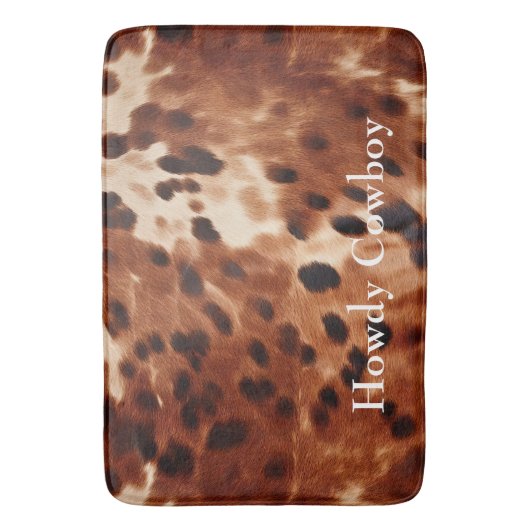 Tapis De Bain Vachette noire Brown (devant Vertical)