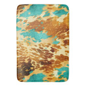 Tapis De Bain Vachure de crème Brown Turquoise de l'Ouest (devant Vertical)