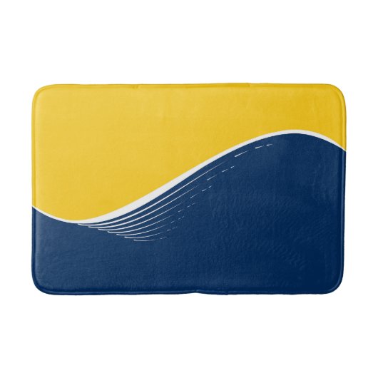 Tapis De Bain vague Abstraite, moderne, simple, design élégant (Devant)