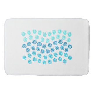 Tapis De Bain Vague Bleue Grosse Mat Bain