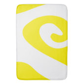 Tapis De Bain Vague brillante jaune et blanche (devant Vertical)