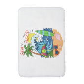 Tapis de bain vague et palmier (Devant (Vertical))