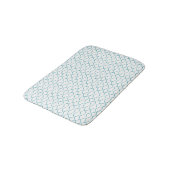 Tapis De Bain Vague Motif Océan Abstrait Turquoise (Angle)