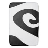 Tapis De Bain Vague noire et blanche (devant Vertical)