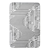 TAPIS DE BAIN VAGUE NOIRE ET BLANCHE (devant Vertical)