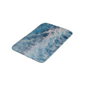 Tapis De Bain Vagues bleu océan (Angle)