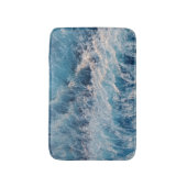Tapis De Bain Vagues bleu océan (Devant (Vertical))