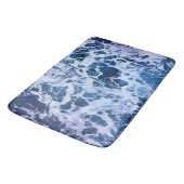 Tapis De Bain Vagues Bleues Au Bord De L'Océan (Angle)