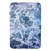 Tapis De Bain Vagues Bleues Au Bord De L'Océan (devant Vertical)