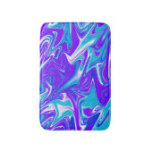 Tapis De Bain "Vagues célestes : Le marbre bleu blanc et violet (Devant (Vertical))