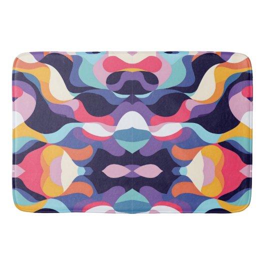 Tapis De Bain Vagues de flux abstrait 8 (Devant)