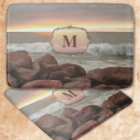 Tapis De Bain Vagues et boulders 0893