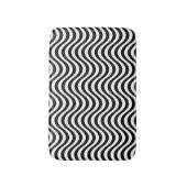 Tapis De Bain Vagues noires et blanches (Devant (Vertical))