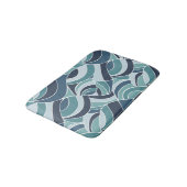 Tapis de bain Vagues océaniques bleues et sarcelle (Angle)