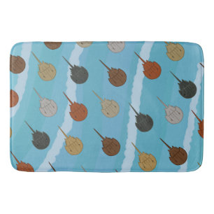 Tapis De Bain Vagues océaniques du crabe en fer à cheval