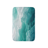 Tapis De Bain Vagues océaniques sarcelle abstraites  (Devant (Vertical))