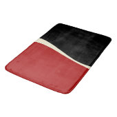 Tapis De Bain Vagues simples 2 en rouge et crème (Angle)