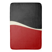 Tapis De Bain Vagues simples 2 en rouge et crème (devant Vertical)