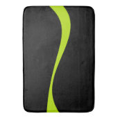 Tapis De Bain Vagues simples 2 en vert citron et noir (devant Vertical)