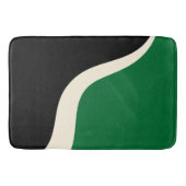 Tapis De Bain Vagues simples 3 en vert, crème et noir (Devant)