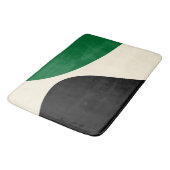 Tapis De Bain Vagues simples 4 en vert, crème et noir (Angle)