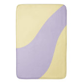 Tapis De Bain Vagues simples en jaune pastel et violet (devant Vertical)