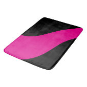 Tapis De Bain Vagues simples en Magenta et noir (Angle)