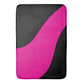 Tapis De Bain Vagues simples en Magenta et noir (devant Vertical)
