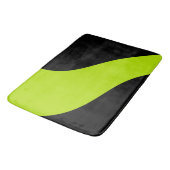 Tapis De Bain Vagues simples en vert citron (Angle)