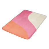 Tapis De Bain Vagues simples - rose, orange et crème (Angle)