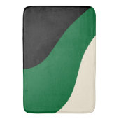 Tapis De Bain Vagues simples - vert, crème et noir (devant Vertical)