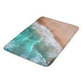 Tapis De Bain Vagues sur la plage de sable (Angle)