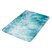 Tapis De Bain Vagues tropicales de l'océan bleu (Angle)