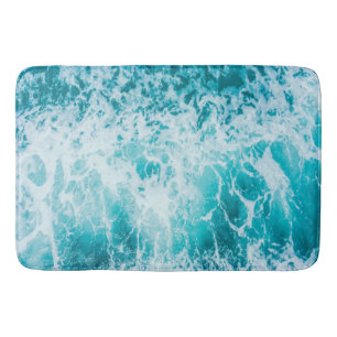 Tapis De Bain Vagues tropicales de l'océan bleu