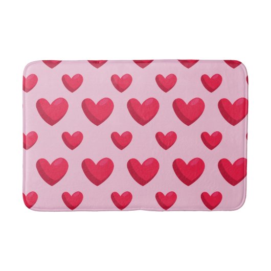 Tapis De Bain Valentine Arrière - plan Avec Amour Du Coeur (Devant)
