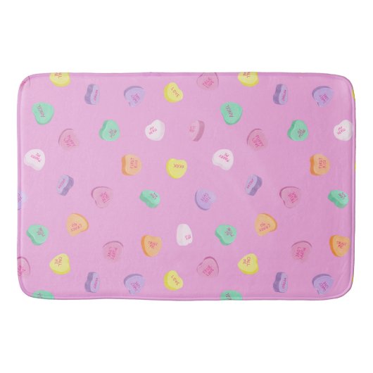 Tapis De Bain Valentines Day Candy Hearts Motif (Devant)
