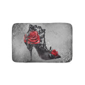Tapis De Bain Vampy Vogue Grunge | Stiletto Lace Bootie Roses (Devant)