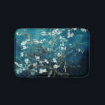 Tapis De Bain Van Gogh Almond Blossoms Dark Turquoise<br><div class="desc">Artiste : Vincent Van Gogh Titre : Les fleurs d'amandes ont modifié la couleur</div>