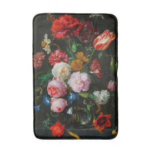 Tapis De Bain Vase de verre avec des fleurs