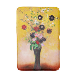 Tapis De Bain Vase des fleurs d'Odilon Redon